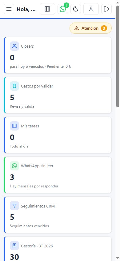 Inicio de Empresiva en el móvil